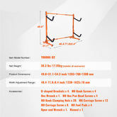 Freestanding Kayak Storage Rack, Kayak Stand for 2 Kayak Canoe Paddleboard, Heavy-duty Steel Kayak Hanger Holder with Padded Arms and Adjustable Width, 175LBS Max Load, for Indoor Outdoor Garage